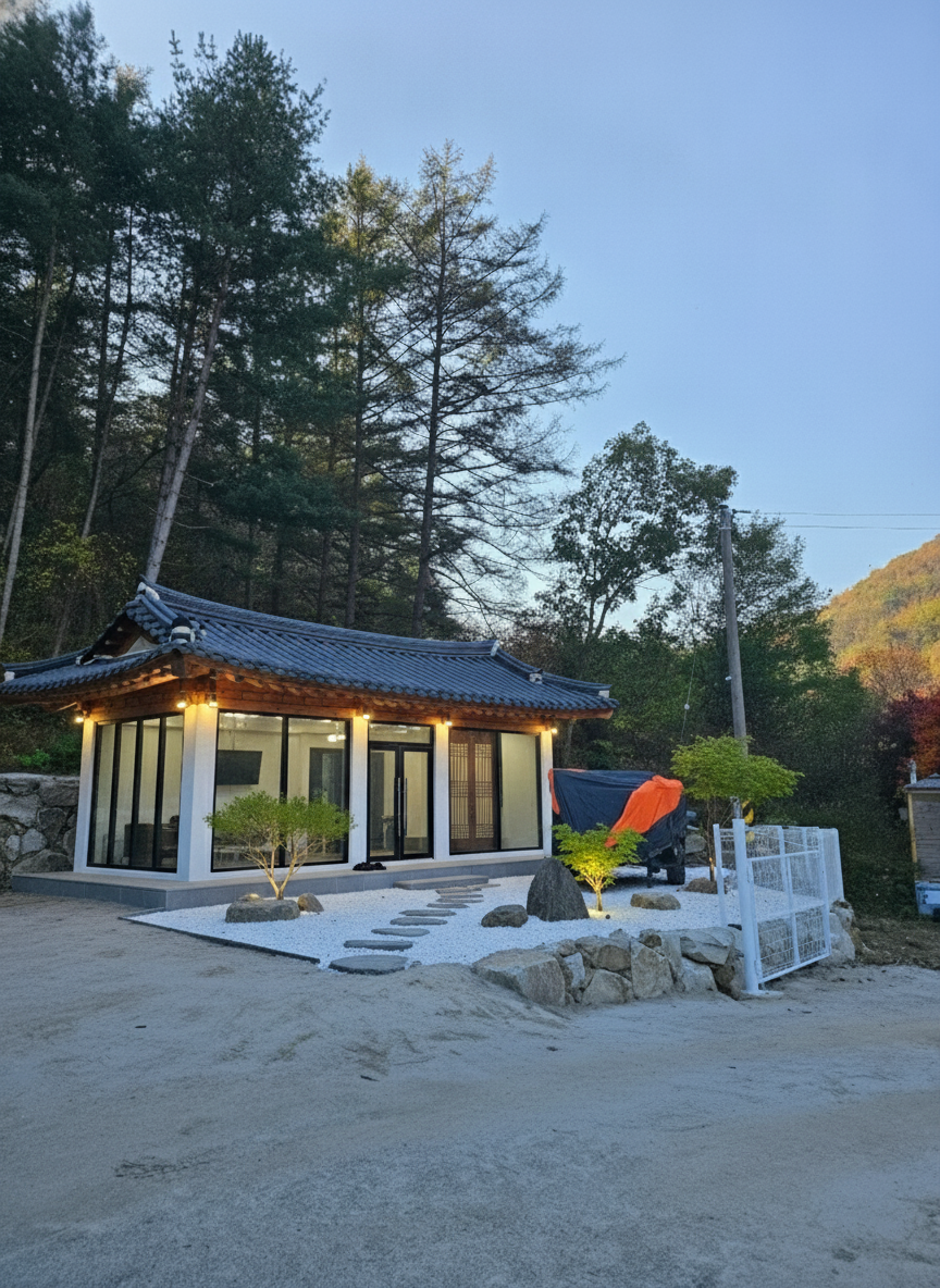 약 5평 노후 시골집 모던 한옥 리모델링 후 예상 외관 이미지