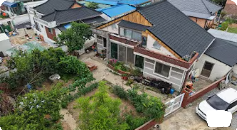천안 구성동 단독주택 마당과 텃밭 전경